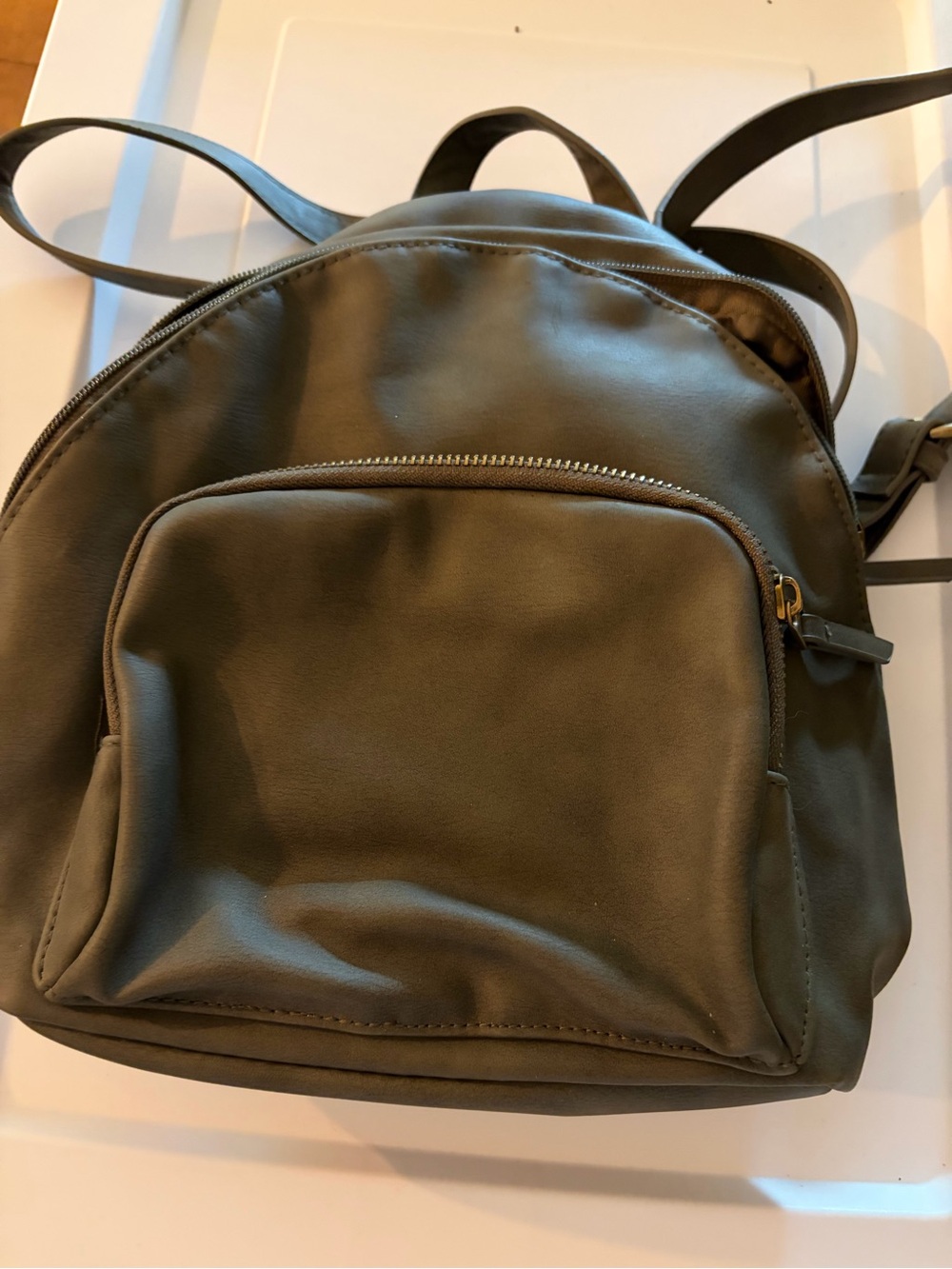 Universal Thread Olive Green Mini Backpack with Front Zip Pocket